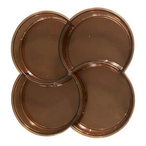 VTG 70s Dansk Acrylic Serving Tray Amber 4 Divided Compartments MCM Gunnar Cyren